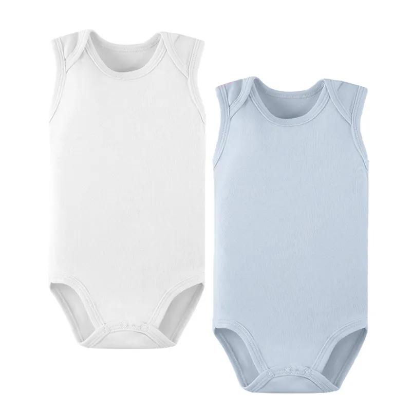 Ananbaby Skin Friendly recién nacido Ropa sin mangas cómodo Unisex bebé mono algodón Snap Romper