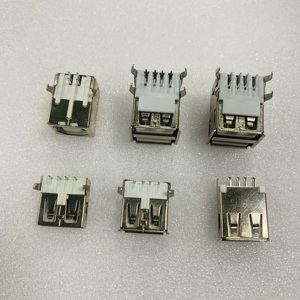 单排4针水平90度白色USB 2.0 a型母连接器双层8针 + 4针 - Product Image 6