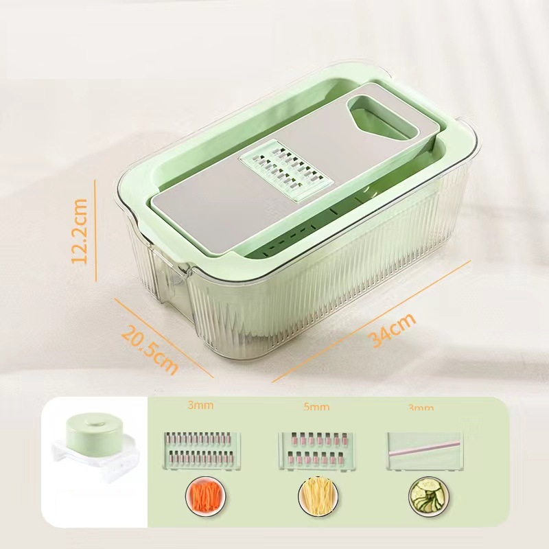 Drain Basket+Deluxe Triple Head - Avocado Green