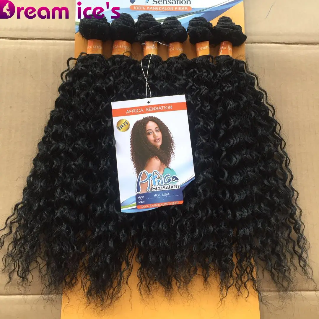 Lisa extensiones de cabello rizado resistente al calor sintético rizado armadura bohemio jerry curl pelo peinados