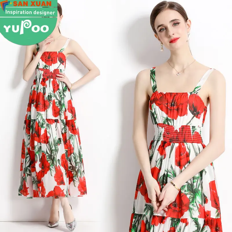8162-75-536-stock fabricante de roupas femininas atacado moda vestuário elegante vintage senhora floral vestidos de noite casuais