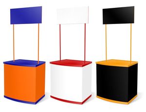 户外便携式弹出式可折叠展台PVC广告展示高品质促销台桌 - Product Image 4