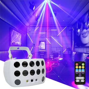 YSH kelebek lazer lamba 3-layer LED renkli sahne etkisi işık işın projektör DMX stroboskoplar DJ disko fantezi aydınlatma kulübü - Product Image 1