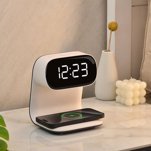 LED Multi-function Display White <strong>Time</strong> Table Alarm Digital Clock Modern Mirror Alarm Clock LED Warm Color Table <strong>Lamp</strong> - Product Image 1