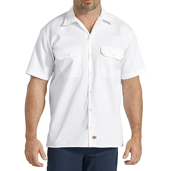 Custom colored denim bamboo fabric shirts factory work clothes anti-smell staff wear white tops