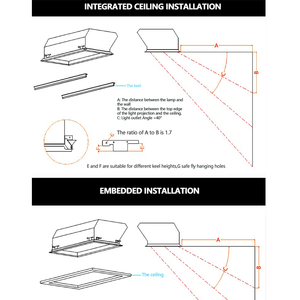 Casa inteligente dormitorio tragaluz artificial LED techo virtual Tuya Alexa sistema incrustado cuadrado azul cielo Luz - Product Image 6