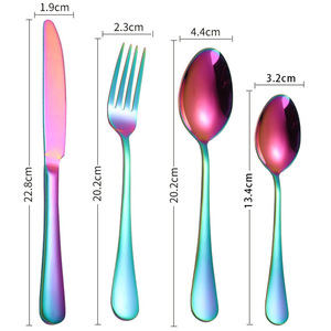 24件410不锈钢餐具套装包括叉刀勺子、镜面抛光餐具套装、餐具餐具 - Product Image 2