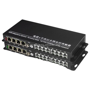 8 canali Gigabit isolato trasmettitore telefonico Ethernet 4 porte PCM Multiplexer con fibra ottica per rete IP - Product Image 3