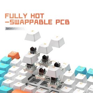 Teclado mecánico THUNDEROBOT K75 75 teclas RGB interruptor rojo intercambiable en caliente 2,4G teclado inalámbrico para PC portátil Wins