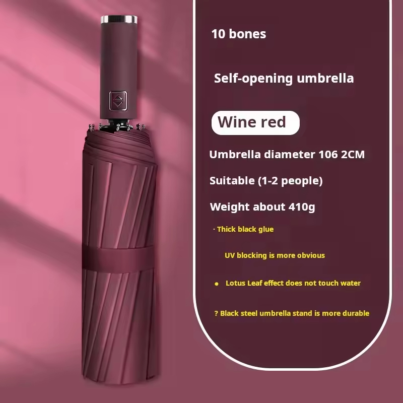 Parapluie automatique 10K (Rouge)1