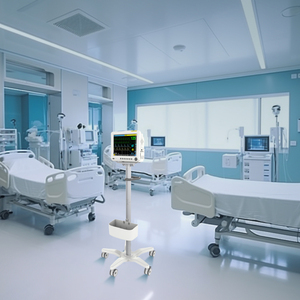 Xách tay Vital Signs Monitor Xe đẩy đa Thông số bệnh nhân Thiết bị giám sát thiết kế công nghiệp kim loại giỏ cho bệnh viện sử dụng - Product Image 6