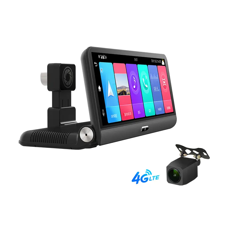 8 pouces 4G FHD 1080P Voiture Enregistreur Vidéo Miroir WIFI BT Moniteur À Distance de Stationnement Avec Dvr Et Android 8.1 navigation GPS