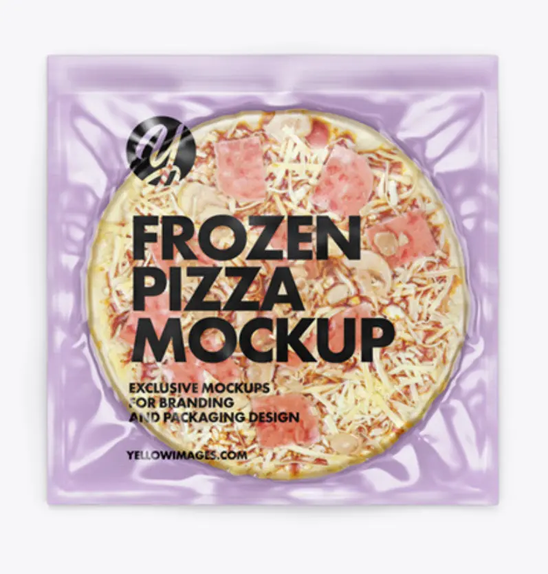 冷凍ピザ包装用のカスタマイズされたPE真空ビニール袋3シール面