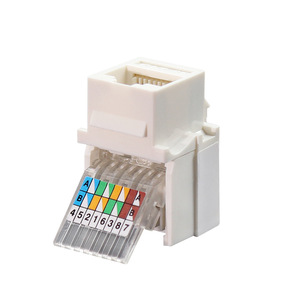 Módulo Cat6 8p8c Rj45 Cat6 Utp Rj45 Conector trapezoidal hembra Utp de 180 grados para panel de conexión - Product Image 1