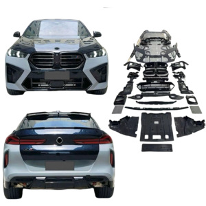 Upgrade 2024 X6m Style Body <strong>Kit</strong> for BMW <strong>X6</strong> G06 Front and Rear Bumper Diffuser Spoiler Hood. - Product Image 1