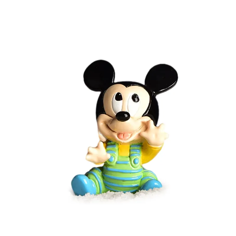 Figurines d'action de dessin animé Mickey Minnie jouet créatif maison résine bobblehead artisanat décoration enfants cadeaux