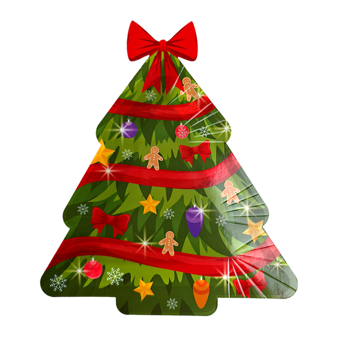 Assiette en carton sapin de Noël C6