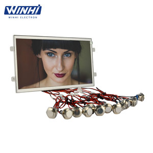 10.1 pollici open frame metal shell interno supermercato schermo LCD display pubblicitario LED interruttore a pulsante video lettore multimediale - Product Image 1