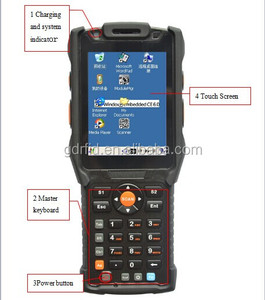 UHF-Handheld-RFID-Lesegerät mit großer Reichweite und 3 ~ 4m Bluetooth/WiFi/Barcode-Funktionen ABS-Material 860-960MHz Frequenz - Product Image 2