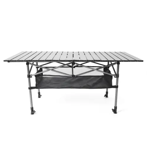 Multi-functional Lightweight Aluminum Roll Table Outdoors Roll-up Tables Adjustable Camping Table with Storage Bag