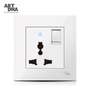 ARTDNA <strong>2</strong> Gang Switched Multifunction <strong>3</strong> Pin Wall Power Electrical <strong>Socket</strong> With Electrical Switch - Product Image 2