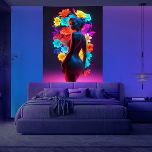 Backdrop sexy người phụ nữ UV Blacklight hoạt động tấm thảm tường treo trance Đảng nghệ thuật thị giác bởi UV ánh sáng - Product Image 1