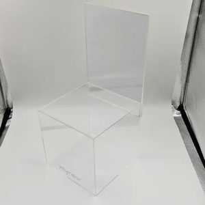 Acrylic Donation Box with Lock and Sign Plate Safe Suggestion Box with Raffle Tickets Cards for Raffle,Money,Charity,Suggestion - Product Image 1