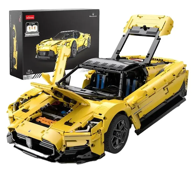 RASTAR 93500 Tiktok 1:8 elettrico maserated MC20 Super Sport Racing Car RC MOC Creative in plastica giocattoli da costruzione