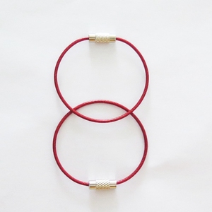 YIWANG สีแดงสแตนเลสสตีลพวงกุญแจ 150 มม.สกรูล็อคพวงกุญแจ - Product Image 4
