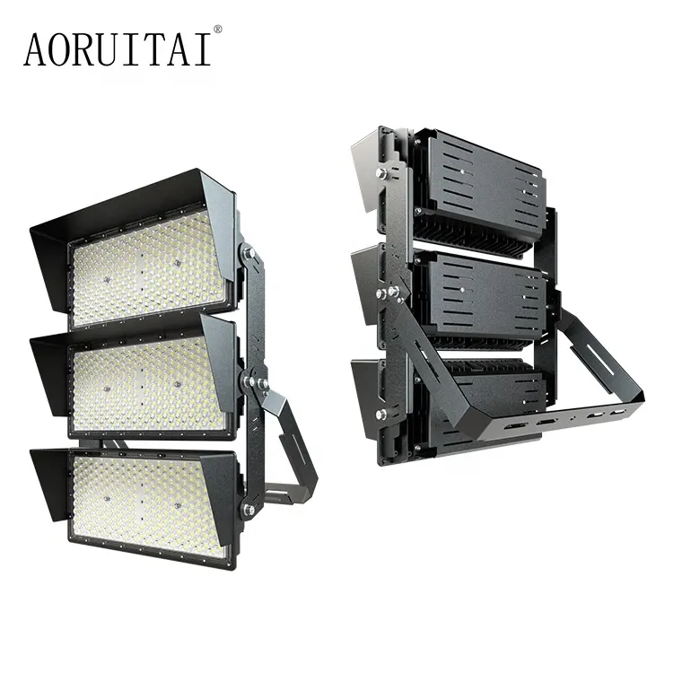 AORUITAI High Mast Light Estadio Modular 500W 1000W 1500W 2000W Lámpara de inundación Reflector Led Luz de inundación