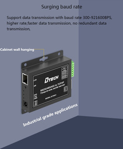 DTECH-IOT9031-convertidor Ethernet Industrial Modbus, serie A TCP IP, servidor adaptador tres en uno CON RS232 RS485 RS422