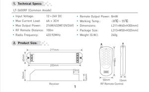 LTECH LED RGB Controller Multi-funzione di controllo di tensione costante - Product Image 3