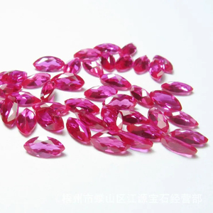 Sentetik yüksek ısıtmalı gevşek korindon taş #5 #8 #3 yuvarlak kesim kırmızı yakut Lab oluşturulan safir - Product Image 3