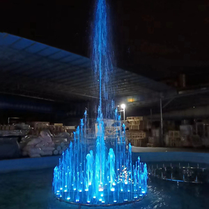 Fenlin FS-<strong>05</strong> Modern Style Mini Stainless Steel LED-Lighted Dancing Music Water <strong>Fountain</strong> for Outdoor Garden Use for Hotel Decor - Product Image 1