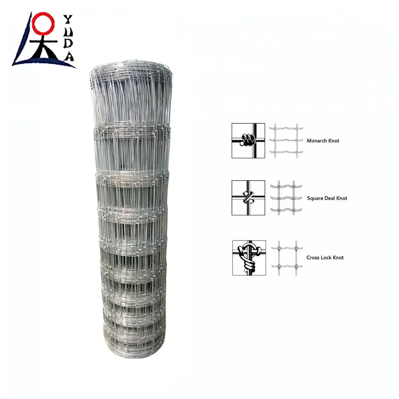 Cerca de jogo de campo de arame tecido com nó fixo resistente, dobradiça de guarda de fazenda, rede para celeiro de ovelhas, cerca de campo de gado