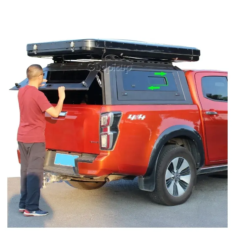 טנדר משאית פלדה hardtop טופר camper חופה עם חלון עבור מוסו ssangyong ג 'יפ רנגלר