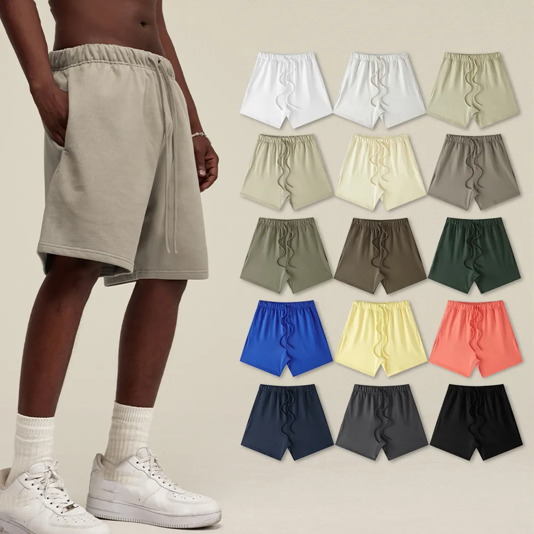 Cordão de algodão para homens, cordão de logotipo personalizado da moda para homens, shorts de verão em branco