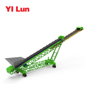 Transportador de cinta portátil de material a granel inclinado de gran salida personalizado para carga/descarga - Product Image 1