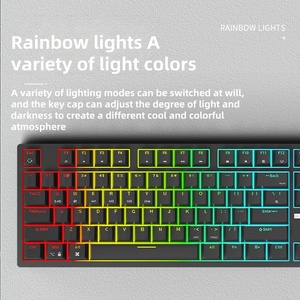 Teclado mecánico inalámbrico retroiluminado Low Axis 75% RGB, estilo de juego intercambiable en caliente, interfaz USB, bonito teclado LED personalizado para ordenador portátil