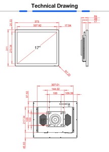 Pantalla de vidrio templado frontal para ordenador, de 17 pulgadas monitor LED, buena calidad, para PC