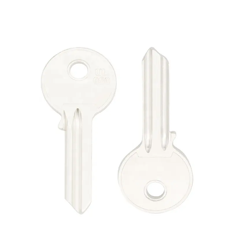 Kunden spezifische Form Bunte sichere OEM Logo Tür klinge Blank Key Hochwertige UL050 Messing Metall Blank Key für Schlosser