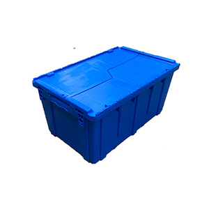 Contenedor de almacenamiento apilable de alta resistencia con tapa de bloqueo seguro Grado industrial para almacén y logística - Product Image 6