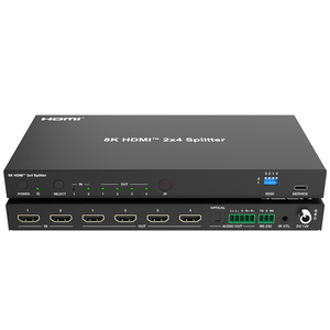 Divisor HDMI 2x4 de 48Gbps con función API compatible con reducción de escala 8K->4K/2K y conversión de HDR a SDR de forma independiente - Product Image 3