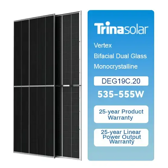 Trina 545wp 550wp 555wp 610W 660W Harga Panel surya dengan sel 210mm untuk sistem pompa surya