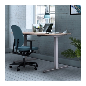 ZGO Mesa de oficina ajustable de Instalación rápida a presión de metal de alta calidad Escritorio de computadora de pie de 2 patas - Product Image 1