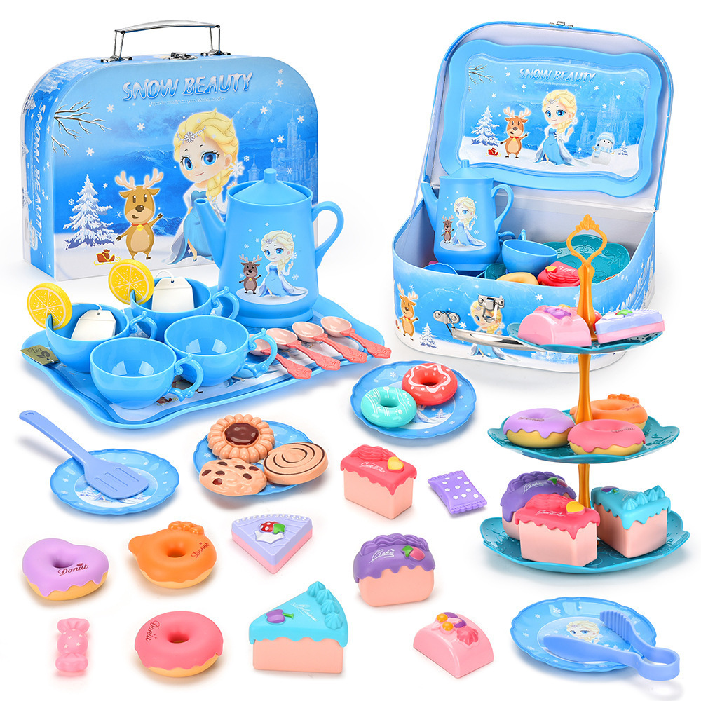 B105 thé de l'après-midi enneigé-coffret cadeau portable-44 pièces