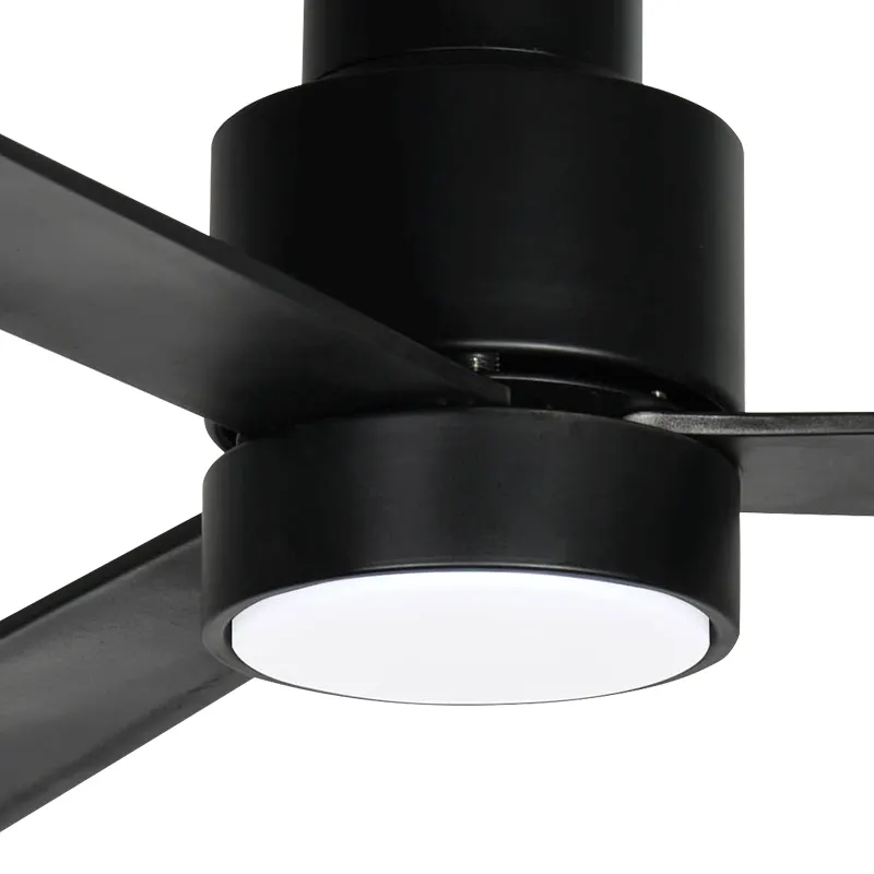 52 Inch Black Ceiling Fan with Light and Remote Control Quiet DC Motor Ceiling Fan with Lamp for Bedroom Living Room