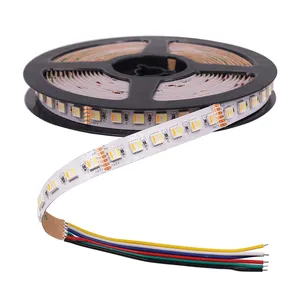 5M 12V 24V 6pin 5050 RGB + W + WW 5-in-1 çip RGBWW su geçirmez esnek 60 96Leds beyaz ışık zinciri RGBCT LED şerit ışık - Product Image 1