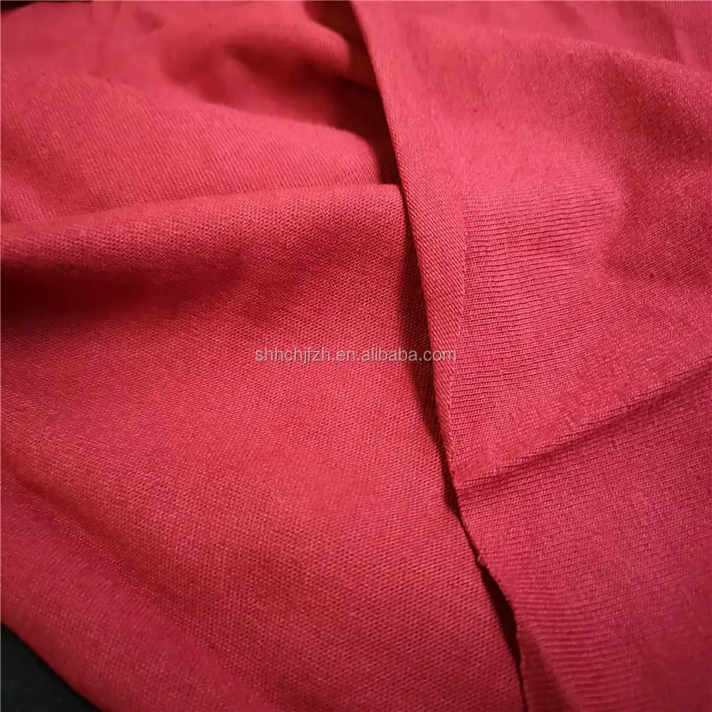 CVC T gömlek kumaşı % 60% pamuk % 40% Polyester tek Jersey kumaş