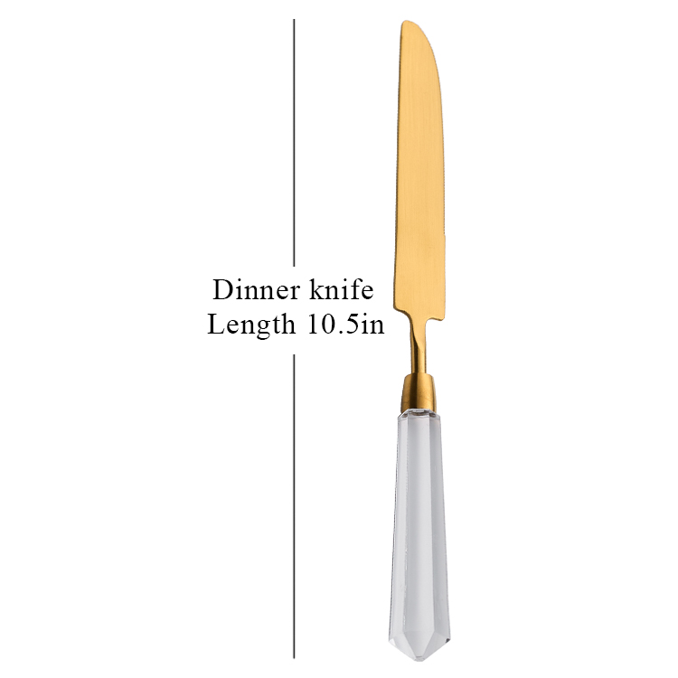 Clear handle- dinner knife